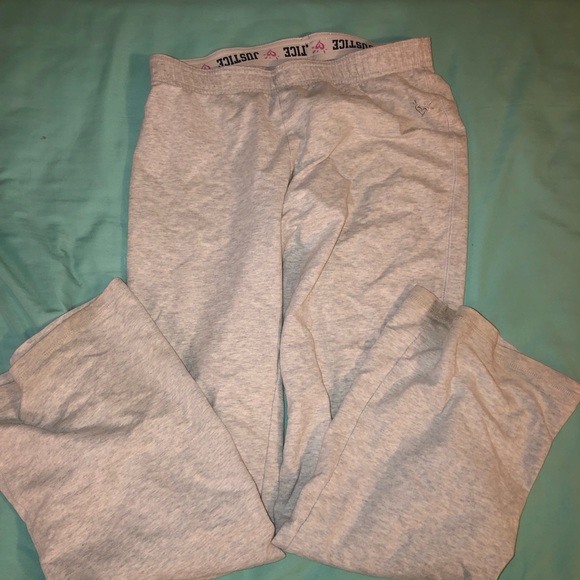 Justice Pants - Justice gray flare sweatpants
